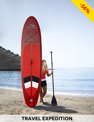 TRAVEL EXPEDITION Stand up Paddle «Expert» aufblasbar, 320 x 76 x 15 cm