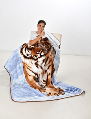 Fleecedecke «Tiger», 152 x 203 cm