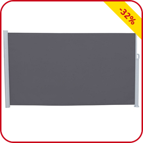 Seitenmarkise anthrazit, inkl. Wandhalterung