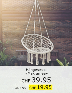 Hängesessel «Makramee», beige