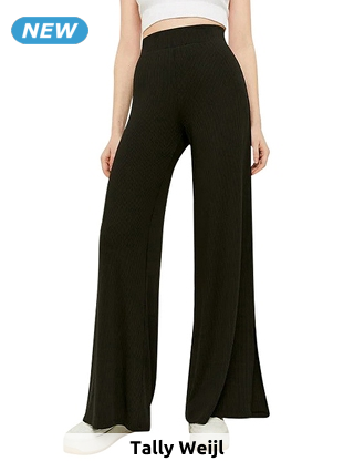 Tally Weijl Hose mit weitem Bein, schwarz