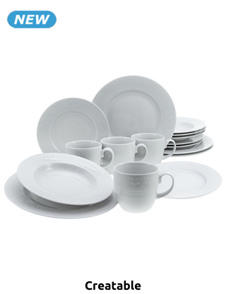 Creatable Tafelservice «Classico Weiss», 16-teilig, 4 Personen