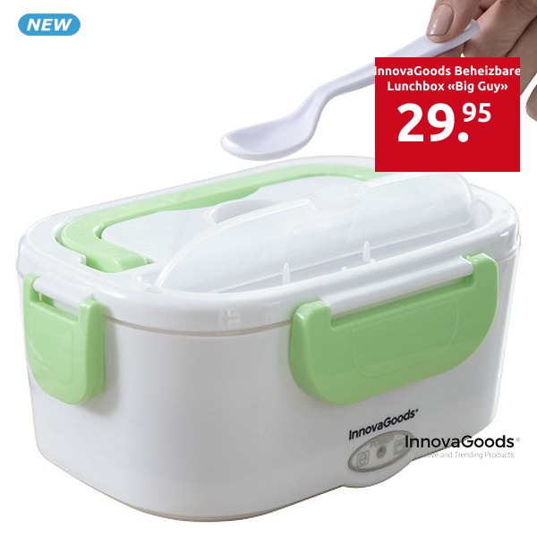 InnovaGoods Beheizbare Lunchbox «Big Guy», 24 x 10,5 x 16,5 cm