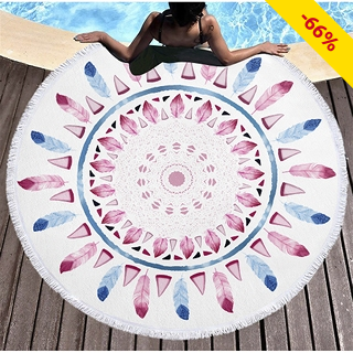 Strandtuch rund «Pluma», Ø 150 cm