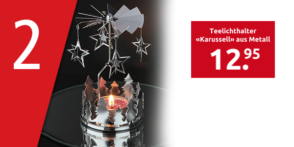 Teelichthalter «Karussell» aus Metall