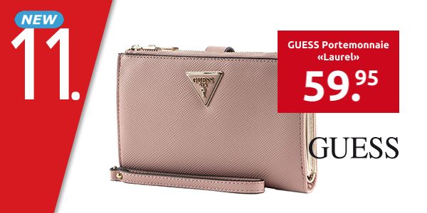 GUESS Portemonnaie «Laurel», 2 Fächer, rosa