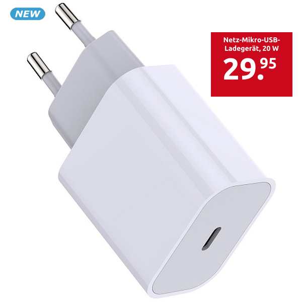 Netz-Mikro-USB-Ladegerät, 20 W