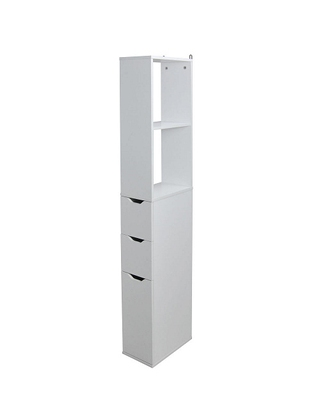 Badschrank «Eden», B 30 x H 136 x T 16 cm, weiss