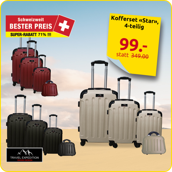 Kofferset «Star», 4-teilig, schwarz