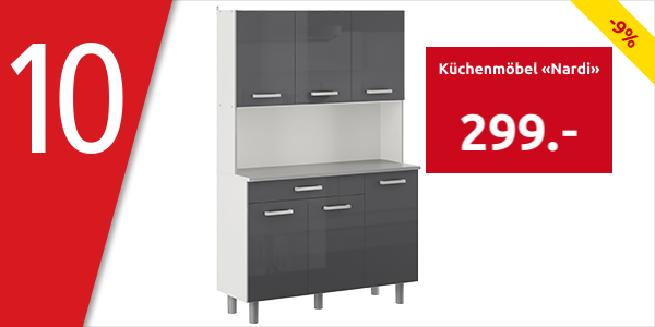 Küchenmöbel «Nardi», B 120 x H 185 x T 44 cm, grau