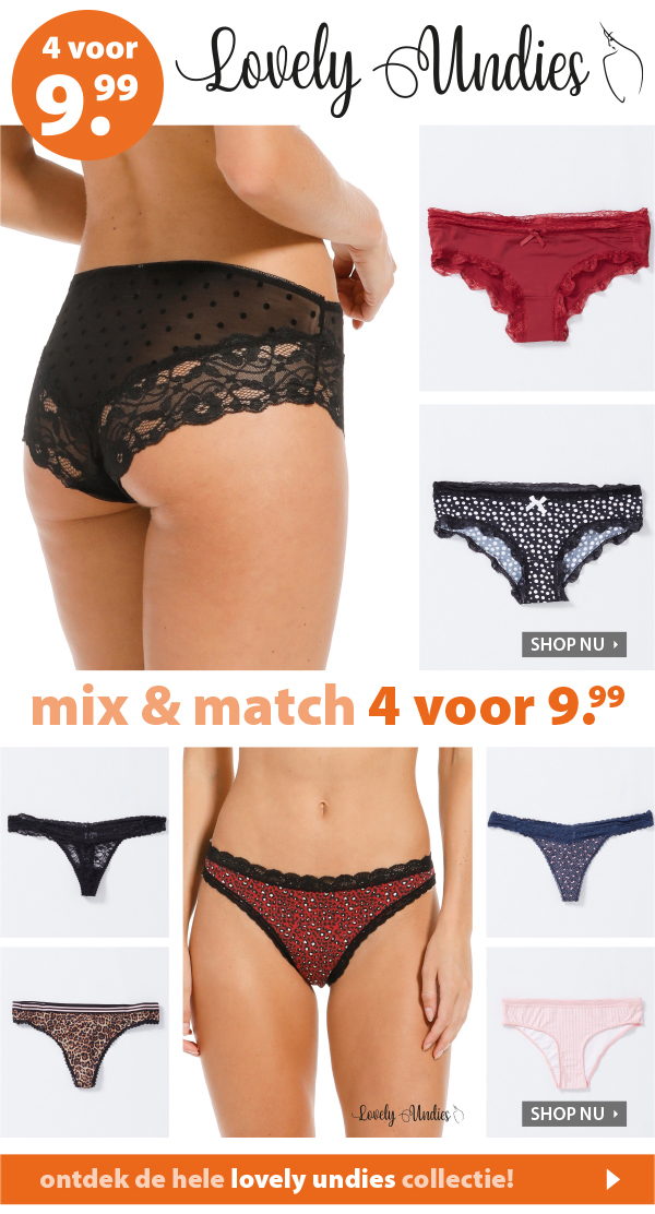 Lovely Undies 4 voor 9,99 euro