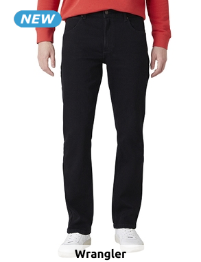 Wrangler Herrenjeans L30, gerader Schnitt, schwarz