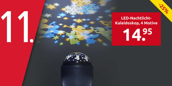 LED-Nachtlicht-Kaleidoskop, 4 Motive