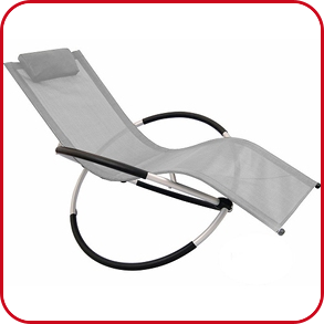 Schaukel-Liegestuhl, ergonomisch, grau