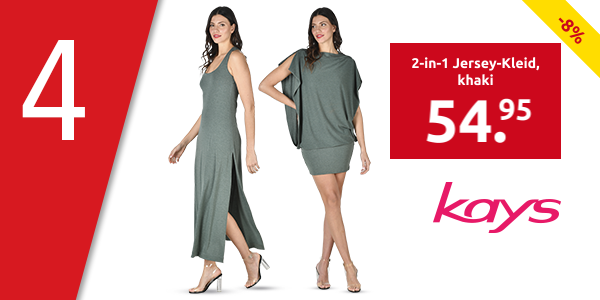 2-in-1 Jersey-Kleid, khaki