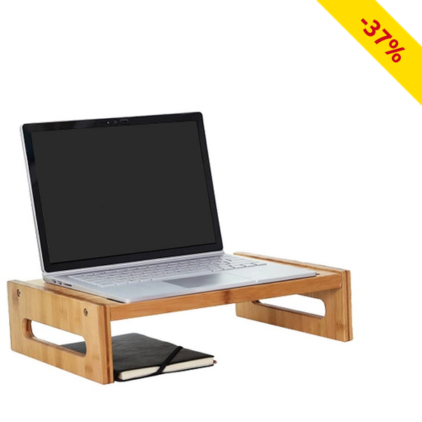 SONGMICS Bildschirmständer aus Bambus