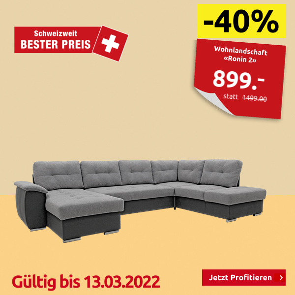 Wohnlandschaft «Ronin 2» mit Gästebettfunktion