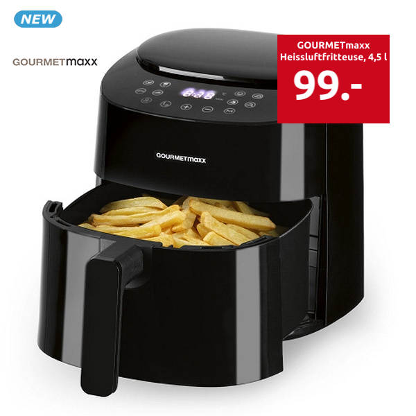 GOURMETmaxx Heissluftfritteuse, 4,5 l
