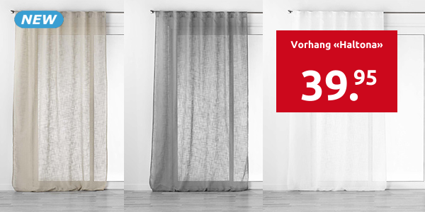 Vorhang «Haltona», H 240, B 140 cm, grau