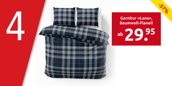 Garnitur «Lana», Baumwoll-Flanell