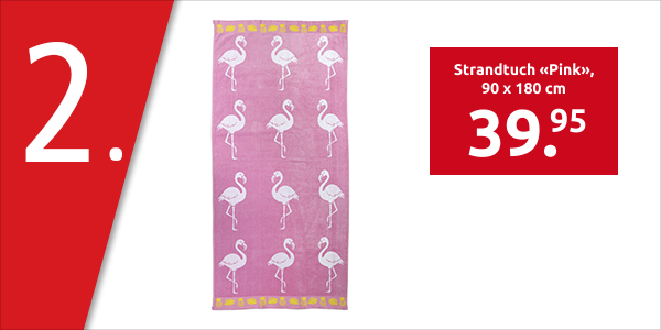 Strandtuch «Pink», 90 x 180 cm