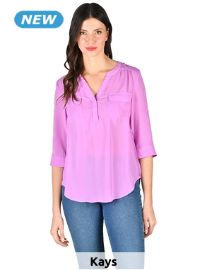Bluse transparent, violett