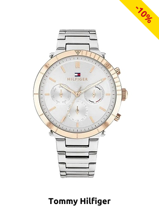 TOMMY HILFIGER Uhr Unisex «Emery», goldfarben/weiss