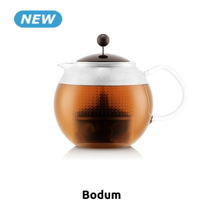 Bodum Teekanne aus Glas, 1 l, schwarz