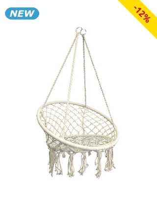 Hängesitz «Romantica»,  B 80 x H 135 x T 60 cm, weiss