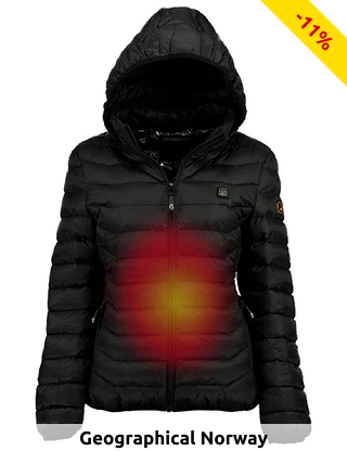 Damen-Parka «Warm up» von Geographical Norway, schwarz