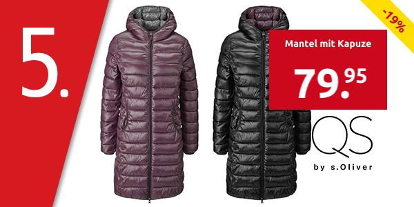 Q/S by s.Oliver Mantel mit Kapuze, violett