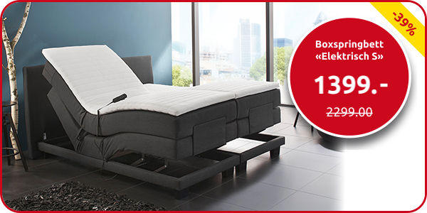 Boxspringbett «Elektrisch S», wendbare Matratze weich/fest