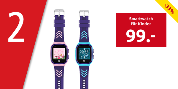 Smartwatch für Kinder, mit Ortungsfunktion, rosa