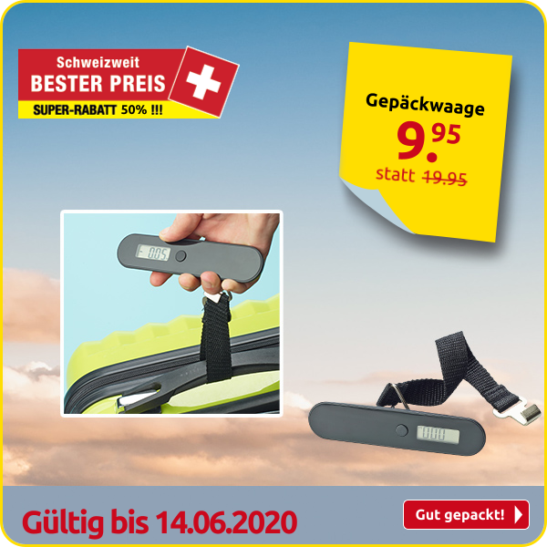 Gepäckwaage mit Anzeige Batteriestand