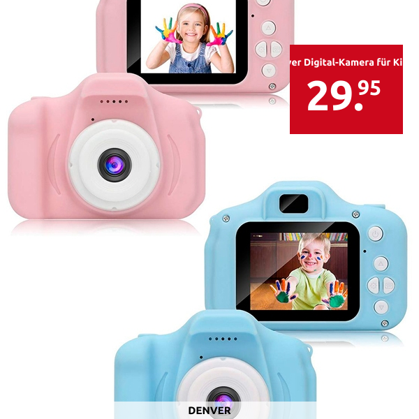 denver Digital-Kamera «KCA-1330» für Kinder, rosa