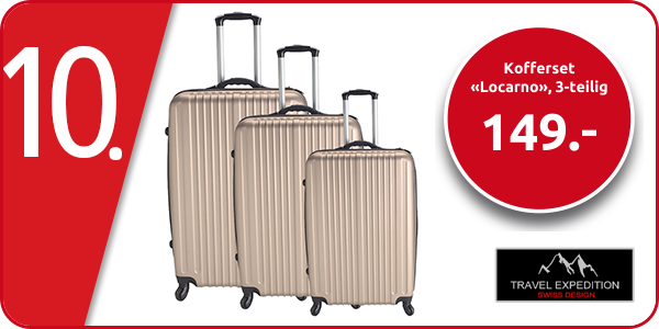 Kofferset «Locarno», 3-teilig, champagne