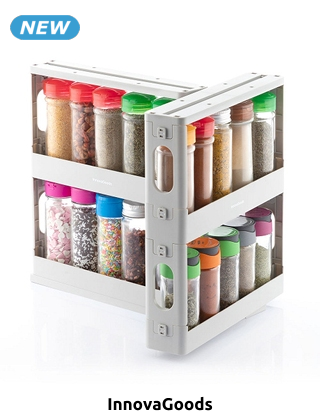 InnovaGoods Gewürzregal «Rispick», drehbar 90°