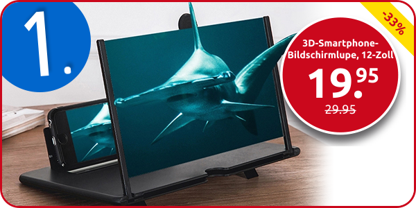 3D-Smartphone-Bildschirmlupe, 12-Zoll