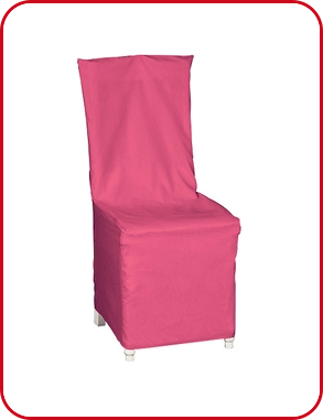 Stuhlhülle mit Schleife, puderrosa