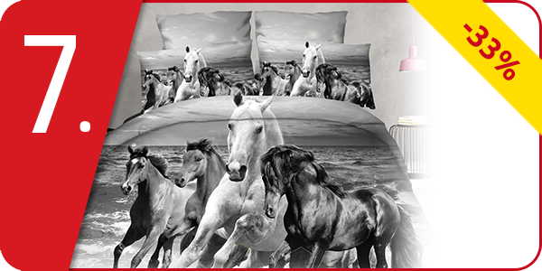 Duvetanzug «Horses» 160 x 210 cm + Pfulmenanzug 65 x 100 cm