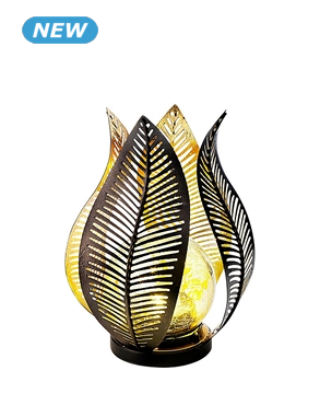 LED-Solarlampe «Blütenblatt», Ø18,5xH18 cm