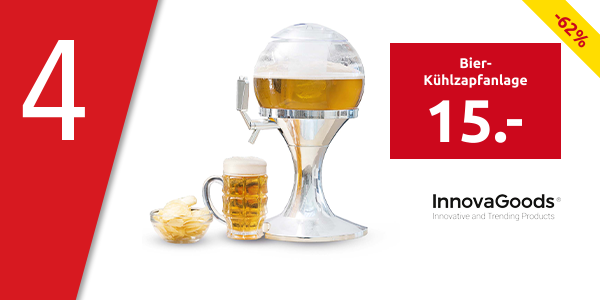 InnovaGoods Bier-Kühlzapfanlage, multifunktinal, 3,5 l