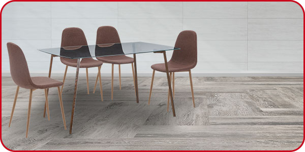 Set «Smoke», 1 Tisch + 4 Stühle