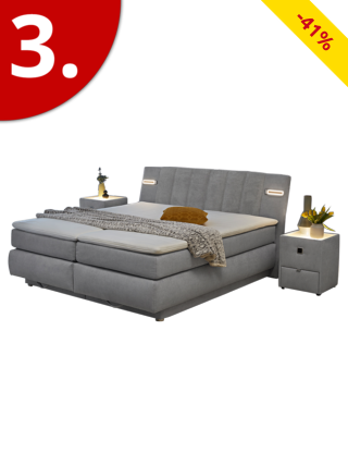 Boxspringbett «Perrine», feste Matratze