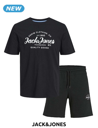 JACK&JONES Ensemble «Forest» Shorts + T-Shirt, schwarz
