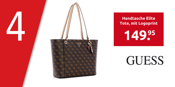 GUESS Handtasche Elite Tote «Noelle», mit Logoprint, braun