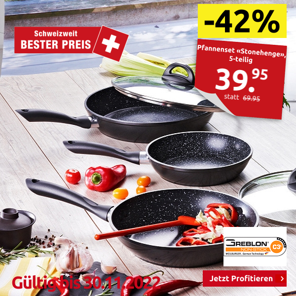 Pfannenset «Stonehenge», 5-teilig