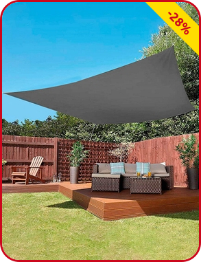 Sonnensegel 5 x 5 m, grau