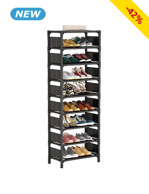 Kleines Schuhregal, 90 x 110 x 28 cm, gris