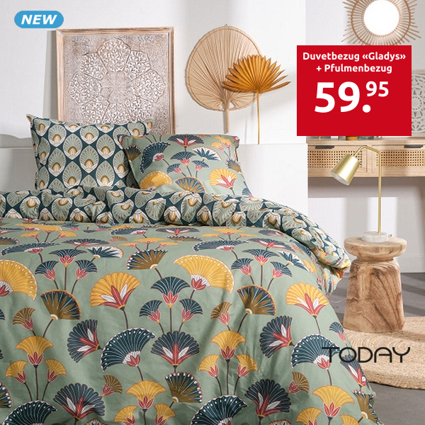 Duvetbezug «Gladys» 160 x 210 cm + Pfulmenbezug 65 x 100 cm